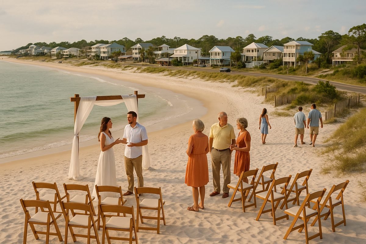 guest logistics Forgotten Coast wedding